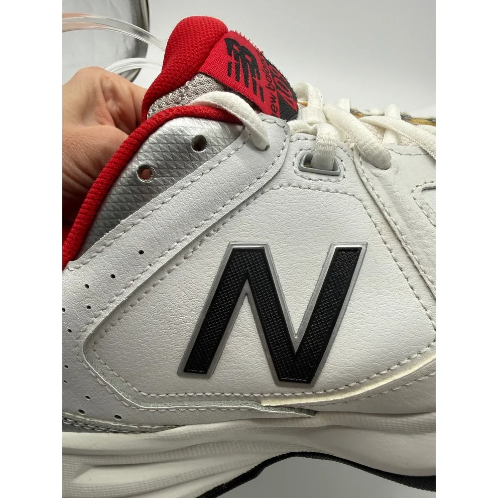 New Balance 409 White Red‎ Silver Training Shoes Mens 10.5 Wide MX409BR3